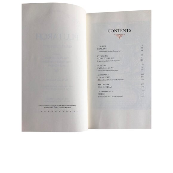 Plutarch Selected Lives Franklin Library Leather Book 1982 Drysden Translation - Picture 3 of 12